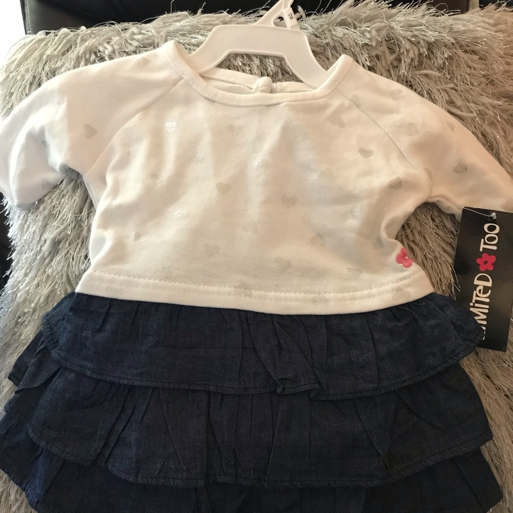 One piece girls blue jean dress  by limited too